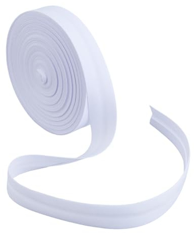 Hobbspring 3/4 Zoll Vorgefaltete Bindeband 21.87 Yards Einfach Gefaltetes Schrägband Weißes Natürliches Schrägband Saumband Zum Nähen Dekoration Säumen Und Nähen