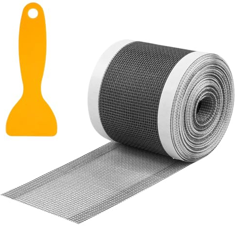 Abfluss-Haarfänger, Duschablauf-Haarfänger, Bodenablauffilter, Haarnetz-Aufkleber mit Kunststoffspatel für Badezimmer, Küche, Abflussschutz, 70 mm x 10 m