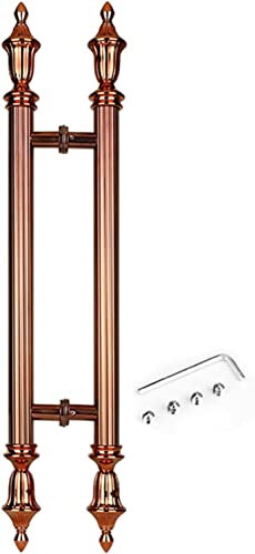 Moderner Türgriff für Innen- und Außentüren, groß, stabil, Schiebetür-Haltegriff aus Holz, mit zweiseitigen, runden Vintage-Knauf, Beschläge (150 cm)