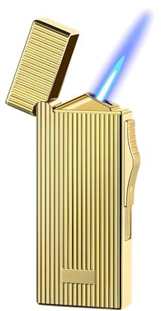 Direkt winddichtes Jet-Feuerzeug, nachfüllbares Gasfackel-Butanfeuerzeug, winddichtes Feuerzeug mit verstellbarer Jet-Gasflamme, geeignet for Kerzen, Geschenke for Männer (Brennstoff nicht im Lieferum