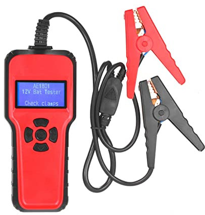 Autobatterietester, 12V Batterieprüfgerät mit CCA/Spannung/Widerstandsmessung, Multilinguale Anzeige, SAE/DIN/EN-Zertifizierung für PKW, LKW, Motorräder