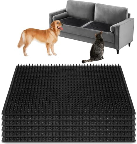 6 x Kratzmatten für Hunde und Katzen, hält Hunde von der Couch fern, hält Katzen von Arbeitsplatten fern, strapazierfähig, weich und harmlos für Haustiere (30 x 30 cm)