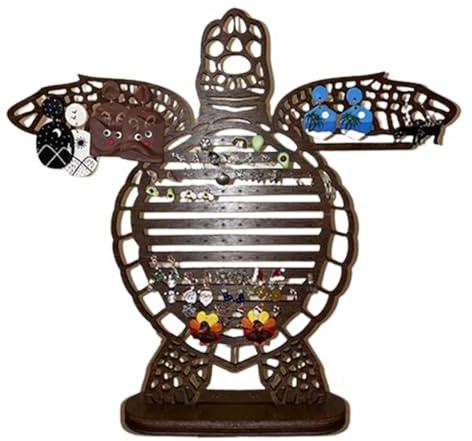 Porta orecchini | Portaorecchini | Portaorecchini | A forma di tartaruga marina in legno per braccialetti ragazze decorazione casa organizzazione