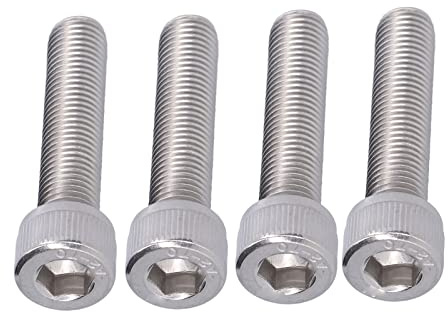 4 Stück Sechskantschraube Innensechskantschraube Edelstahl A2 70 1,25 mm Feingewinde Befestigungsmaterial (M10 * 45)