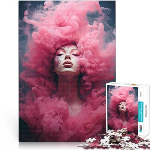Puzzles pour Adultes 1000 Le Bonheur du Bruit Rose Fait de Papier，Convient aux 14 Ans et Plus Œuvre d'art Cadeaux Difficiles et durs pour Femmes et Hommes。Taille：38x52cm/14.9x20.4pouce