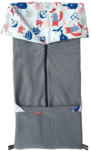 BYBOOM Coprigambe e coperta universale 2 in 1 per passeggino/passeggino, morbida coperta per bambini, 100 x 100 cm, double face, soffice, ideale dalla primavera all'autunno