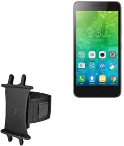 BoxWave Holster Compatible with Lenovo Vibe C2 - ActiveStretch Sport Armband, Adjustable Armband for Workout and Running - Jet Black