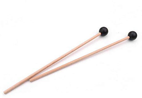 Mallets Percussion Kit Professionelles Xylophon Mallet Drumsticks Teile Länge 365 mm Instrument Anfängerzubehör für Steel Drum Bass Drum Glockenspiel (Black)