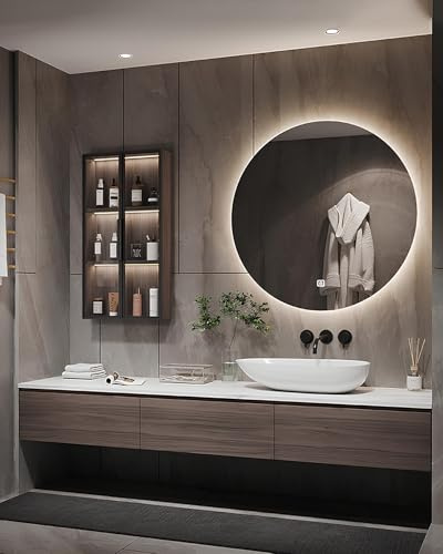 Mobile Bagno con Lavabo, Mobile Bagno con Lavabo E Specchio, Applicabile al Bagno della Camera da Letto E Ad Altri Spazi.