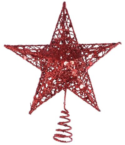 VALICLUD Stella Dorata Scintillante in Metallo Decorazione Festiva per Albero Festivo
