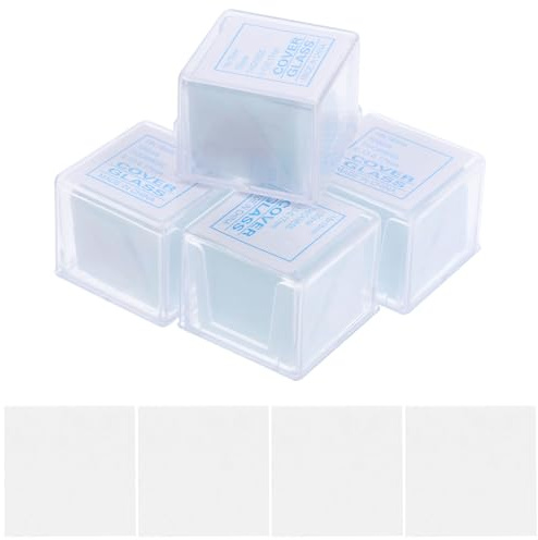 LOORGVEL Objektträger-Deckgläser 1000 Stück Quadratische Mikroskop-Deckgläser Aus Vorgereinigtem Glas Hohe Transparenz Für Präparate Kompatibel Mit Den Meisten Mikroskopen Glatte Kanten