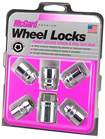 Écrous Antivol SU (Standard) avec Protections pour Roue de Secours M12X1.5, Longueur Totale 32,5 mm, taille hexagone- 21 mm, Silber