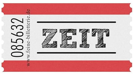 corpus delicti :: Zeit – 1 Rolle à 100 Stück Wertmarken – Zeit schenken – das Geschenk in der schnelllebigen Zeit