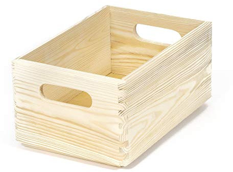 Compactor RAN6474 Scatola Senza Coperchio, Legno Grezzo, 30x20x14 cm