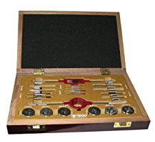 Tivoly 11900870004 MTF20 Koffer 20 Stück 6 Gewindebohrer 6 HSS + 2 Zubehörteile M3 bis M10