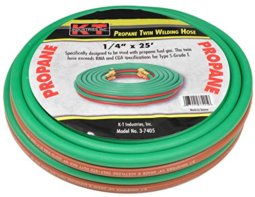K-T Industries 3-7405 Grade T Twin line Hose, 0.25 x 25''