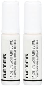 Colle pour faux cils Beter, transparente et à séchage rapide, 2 tubes de 1 gramme