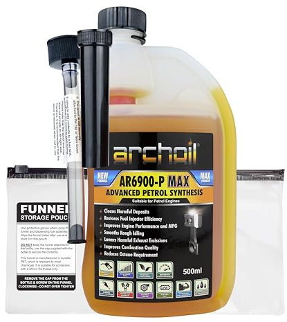 Archoil AR6900-P Max Advanced PETROL Fuel Additive Concentrate, Treats 500L of Fuel, Petrol Injector Cleaner, GPF Turbo EGR Valve Cleaner, Super Unleaded Convertor (500ml)