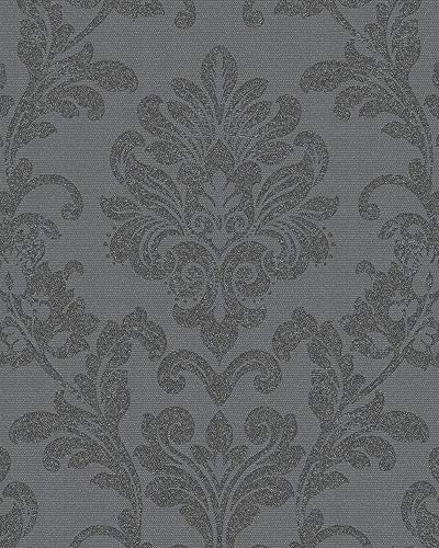 marburg Tapete Barock Schwarz Floral und glänzend Vliestapete für Wohnzimmer oder Schlafzimmer PREMIUM QUALITÄT Made in Germany 10,05 x 0,53m Neu 82092