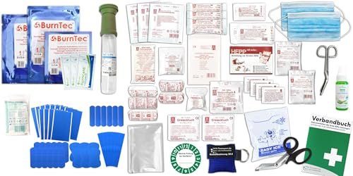 Erste Hilfe SET GASTRO für Betriebe DIN/EN 13157 PLUS 2 INKL. Augenspülung + Kühlgel + detektierbare Pflaster + Hydrogelverbände + Hygiene-Gel