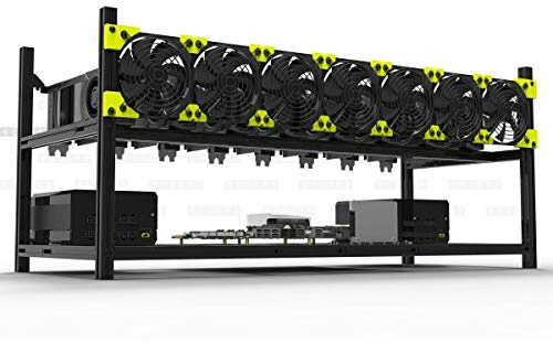 Professionelle 6/8 GPU Miner Mining Case Aluminiumrahmen Mining Rig für ETH Zec / Bitcoin Crypto Münze Währung Bergbau Veddha (8GPU)