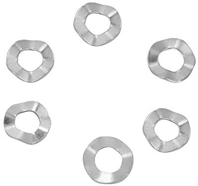 Arandelas, Arandela ondulada, Arandelas para tornillos, Arandelas de metal, Resorte ondulado, Arandela ondulada de acero inoxidable Junta Arandelas elásticas Herramientas de bloqueo(M6(50PCS))