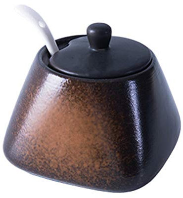 DOITOOL Pot Céramique Pour Épices Avec Couvercle Récipient Pratique Pour Condiments Sel Et Assaisonnements Organisateur De Cuisine Élégant Et Fonctionnel Pour Maison Repas