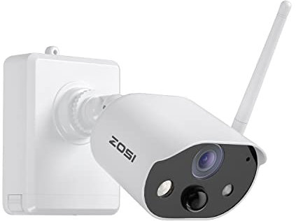 ZOSI C309 2K 3MP Cámara de Vigilancia IP WiFi de Batería Recargable, Visión Nocturna en Color, Detección de Personas PIR, con Audio y Servicio Nube