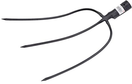 La zappa Horca para heno estiércol y ballones con dientes de acero forjado antioxidante (3 puntas)