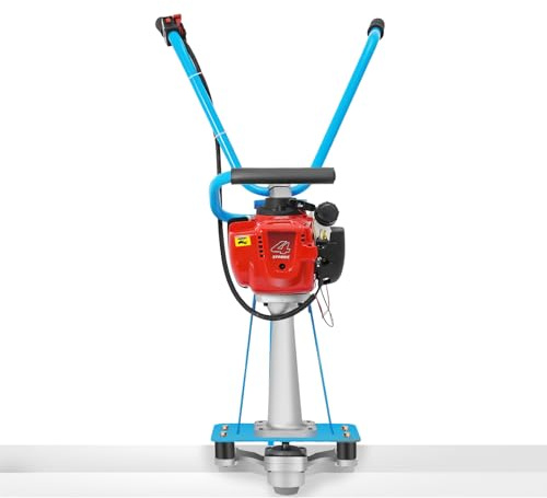4 Stroke Gas Concrete Wet Screed 35.8CC Concrete Vibrating Machine Gas Power Screed Vibratory Screed Power Unit Wet Concrete Screed Board Cement Road Construction Fits 1-5M Ruler(NOT Included)