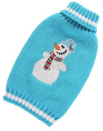 minkissy Weihnachtspullover Für Hunde Schneemann Design Haustierkleidung Warme Hundekleidung Party Haustier Partykleidung XXS