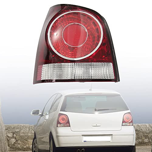 BYBEST Rücklicht Heckleuchte Rückleuchte für Polo GTI 9N 9N3 2005-2010, Auto Heckklappe Rückleuchten Linke Rechte Rücklichter, Red- Left