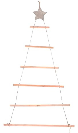 Weihnachtsbaum Wandbehang Holz Wand Weihnachtsbaum Wandschild Rustikales Ornament Mini Wandtuch Heimdekoration Kalender Zweig Kind Seil