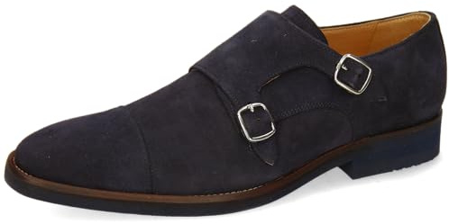Melvin & Hamilton Axel 1, Mocasín Monkstrap Hombre, Azul, 41 EU