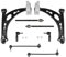 Densieg Kit de reparación, brazo de suspensión,Brazo de Control 1K0407151AC para A3 8P1 To-uran Ca-ddy Eo-s Je-tta Go-lf V VI Plus 5M1 521 Le-on 1P1 Sup-erb II