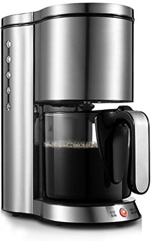 AYLSPU Machine à café Automatique en Poudre de Grains Machine à café à Double Usage Infusion de café Thé Machine à café de Grande capacité Théière en Acier Inoxydable