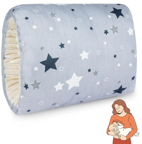 Aolso Cozy Cradle Arm Pillow, Breastfeeding Arm Pillow, Baby Breastfeeding Nursing Pillow, Baby Nursing Head Support Pillow, Breastfeeding and Bottle Feeding Head Support Pillow (Big-Small Stars)