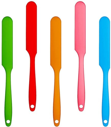 WYRGQIQN Jeu de 5 spatules - Spatule Multifonctions de qualité supérieure, Spatule en Silicone Durable, Utile pour mélanger, Crêpes et Mini
