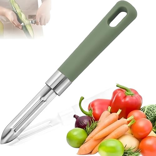 NTRUXZP Arcos Serie Gadgets - Cuchillo Mondador Pelapatatas - Hoja de Acero Inoxidable de 18.2cm - Mango de Polipropileno,pelador patatas,pelador de patatas,pelador arcos(verde）