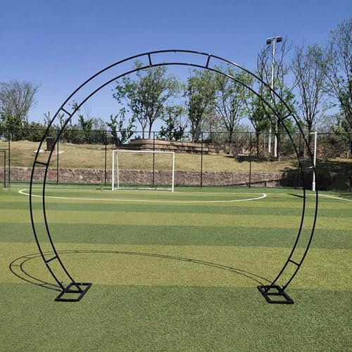 Support d'arche de mariage en métal avec base pour arches de ballons, support de toile de fond pour décoration de fête, arche de jardin ronde, design anti-rouille, parfait pour les fournitures de fête