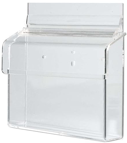 DisplayLager Outdoor-Prospekthalter Box A6, horizontal, Acryl mit Wandmontage, transparenter Acrylrahmen für Prospekte