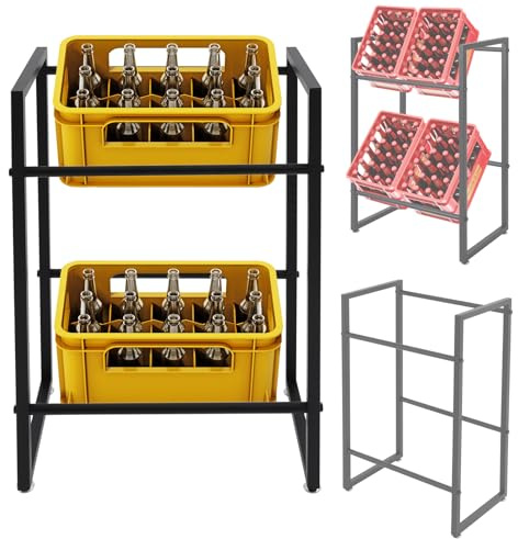 DHQCQL Scaffale per casse di bevande, con 2 ripiani, per cucina, bar, sala da pranzo, soggiorno, 47 x 31 x 75 cm