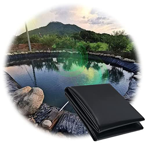 Robuste, widerstandsfähige, vorgeformte Teichfolie, Unterlage für Outdoor-Wasserspiele, reißfest und wasserdicht, verschiedene Farben, ideal für Gartenteiche, Wasserfälle und Poolfolien, Schwarz, 5 x