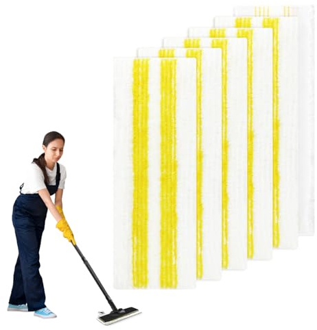 6 Pièces pour Kärcher EasyFix Bonnettes Nettoyeurs Vapeur Serpillere Recharge | pour Kärcher EasyFix SC 1, SC 2, SC 3, SC 4, SC 5 Microfibre Lingette Accessoires, pour Tous Types de Sols