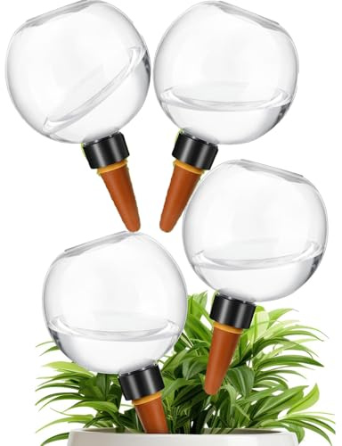 4 Stück Pflanzen Bewässerungskugeln, Automatische Bewässerungsspitzen, Wiederverwendbare Bewässerung Topfpflanzen, Langsame Wasserversorgung Für Pflanzen, 500ml Transparentes Bewässerungsgerät