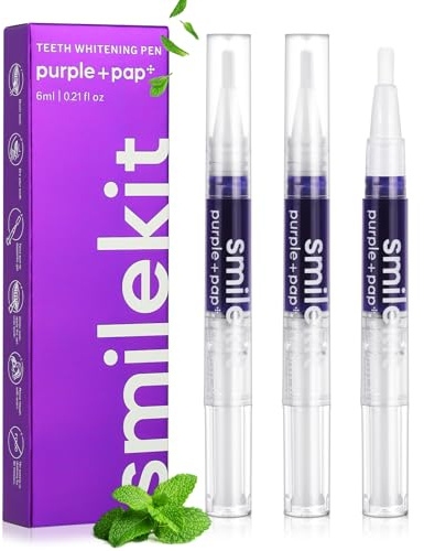 BUTBU Penna Sbiancante Denti, 3 Pezzi Penne Gel Sbiancante per Denti Bianchi, per denti Bianchi Senza Macchie, Sbiancamento Dentale,Sbiancanti denti a Base di Gel,Rimuove Macchia e Tartaro
