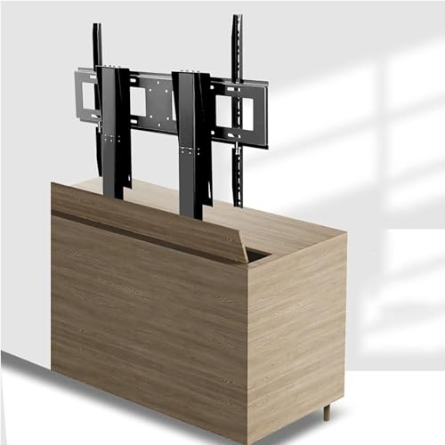 Soporte de elevación motorizado para televisores de 55 a 120 pulgadas, soporta hasta 130 kg de doble motor de 150 cm de carrera de elevación, perfecto para sistemas de cine en casa y entretenimiento