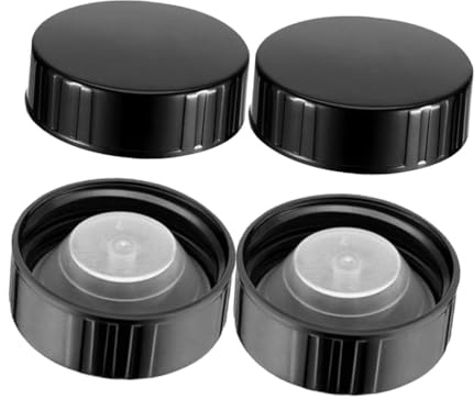 SHINEOFI Bouchons à Vis 4 Cm Hermétiques en Plastique Lot De 4 Joint Poly pour Bouteilles en Verre Fournitures pour Vinification Et Brassage Adaptés Aux Cruches Et Growlers