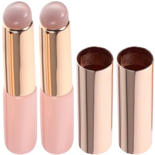 IMIKEYA 2 Stück Silikon Lippenpinsel mit Kappe Präziser Lippenstift und Concealer Applikator Weich und Hautfreundlich Tragbar für Unterwegs