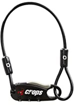 CROPS UNI-Q Bike Lock, Helmet Lock, 1 ft Cable, Black – Resettable 3-Digit Combination, Compact & Lightweight, for Bicycle/Motorcycle Helmets